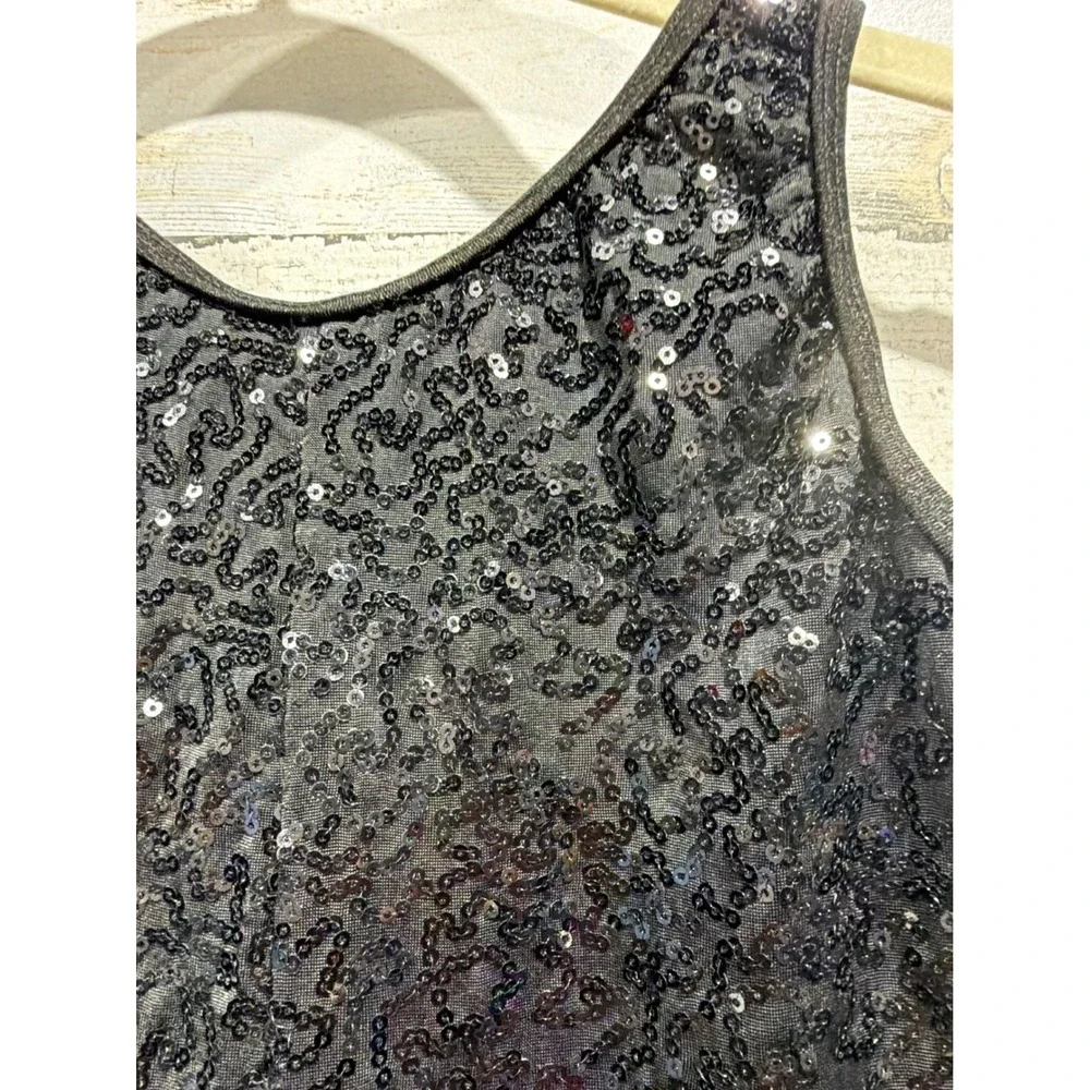 Revolution Dancewear Romper Girls MC Black Sequin Sleeveless Performance EUC